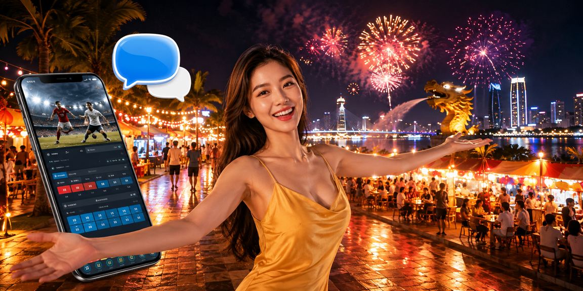 Người dùng cá cược thể thao qua điện thoại tại chợ đêm Đà Nẵng